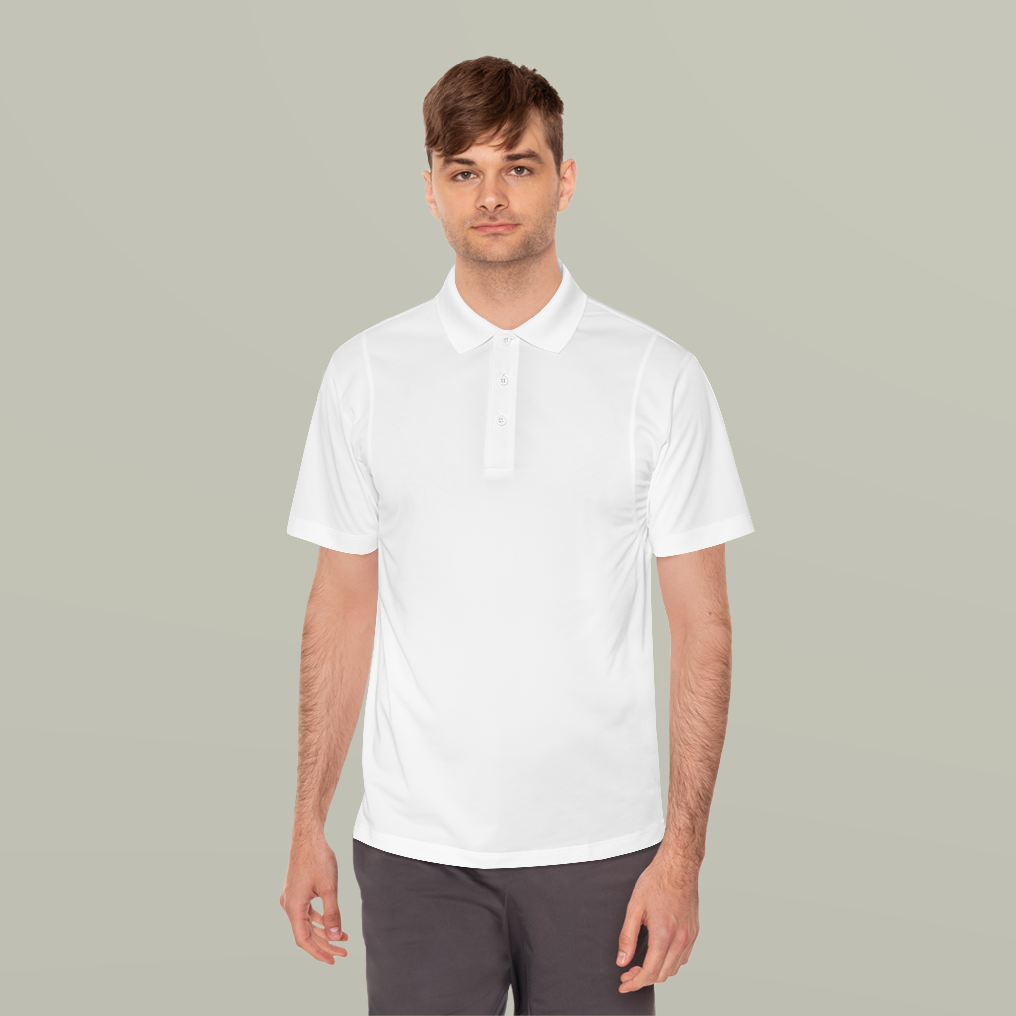Sport-Tek moisture-wicking polo blank for custom logo embroidery